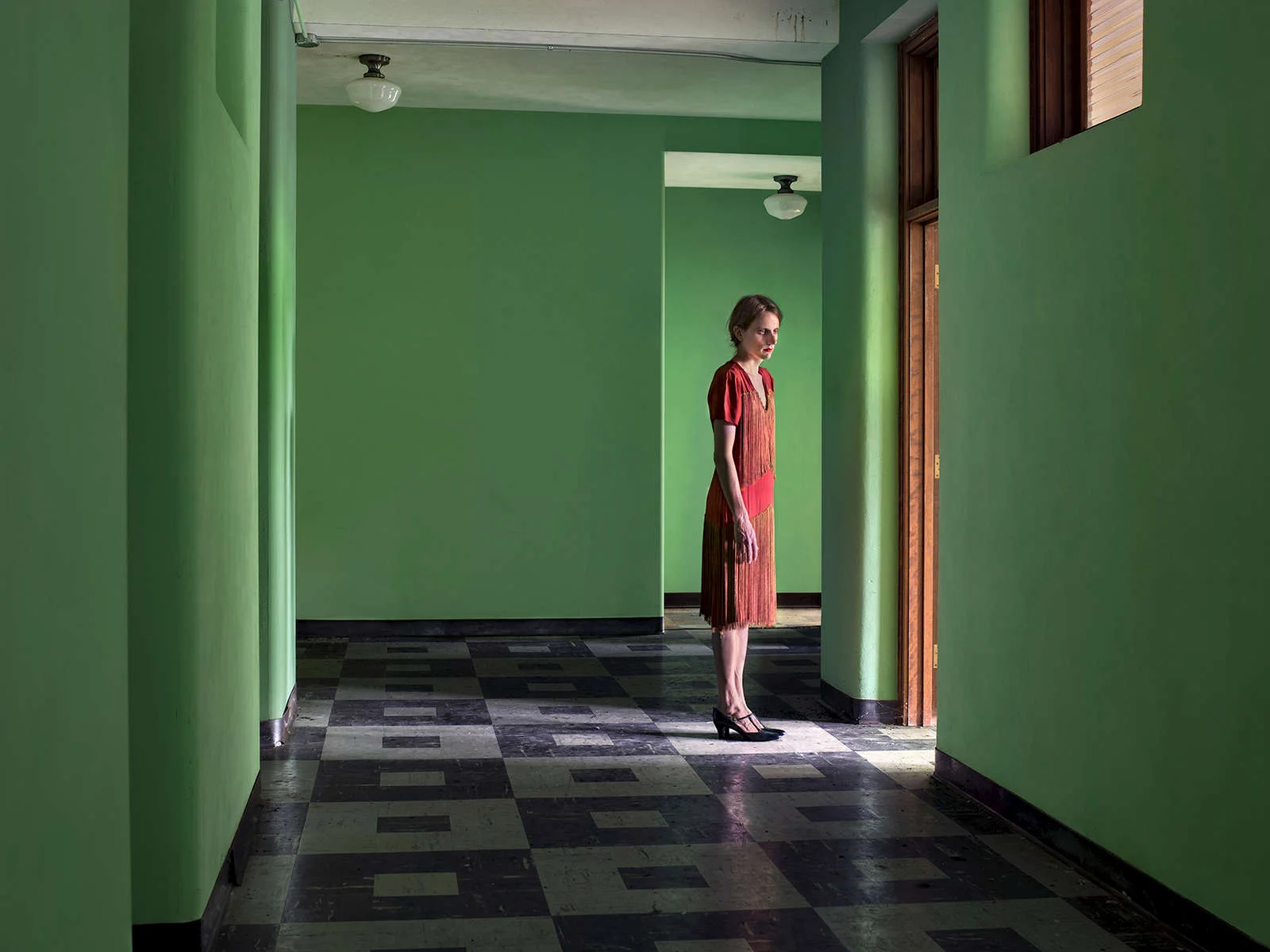 Green Corridor , 2017, archival pigment print, ©Lissa Rivera/courtesy of ClampArt, New York City
