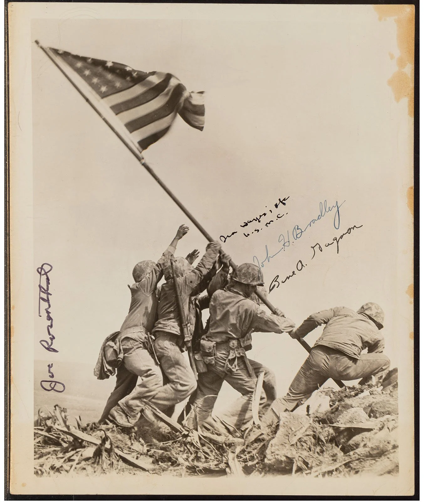 Raising the Flag on Iwo Jima by Joe Rosenthal. Photo courtesy of Heritage Auctions