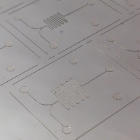 Nickel microfluidic channel molds after electrodeposition and resin removal