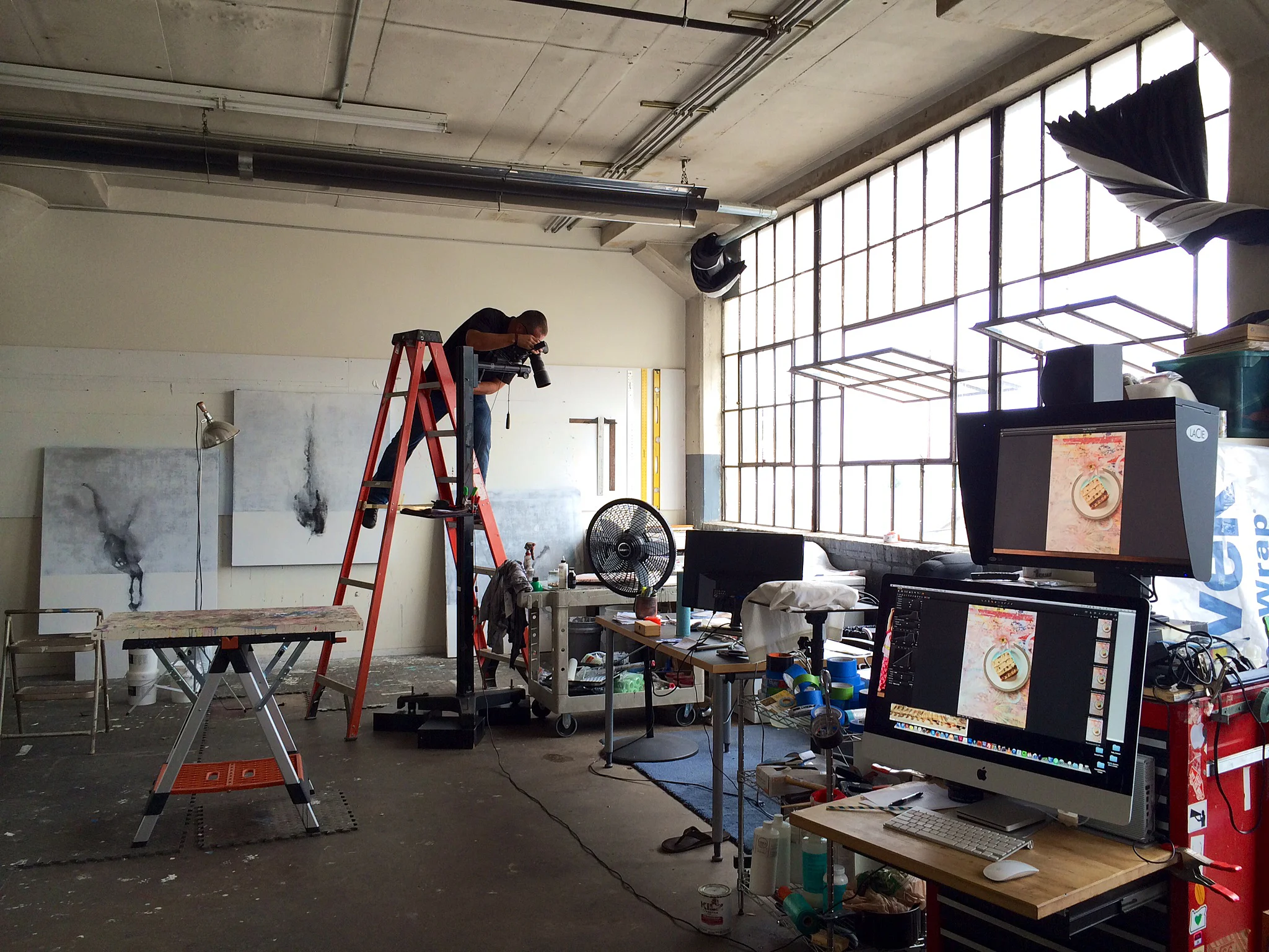 Andrew Wapinski’s Studio @ Globe Dye Works. aka my studio neighbor... photo by: Mathew Duffy