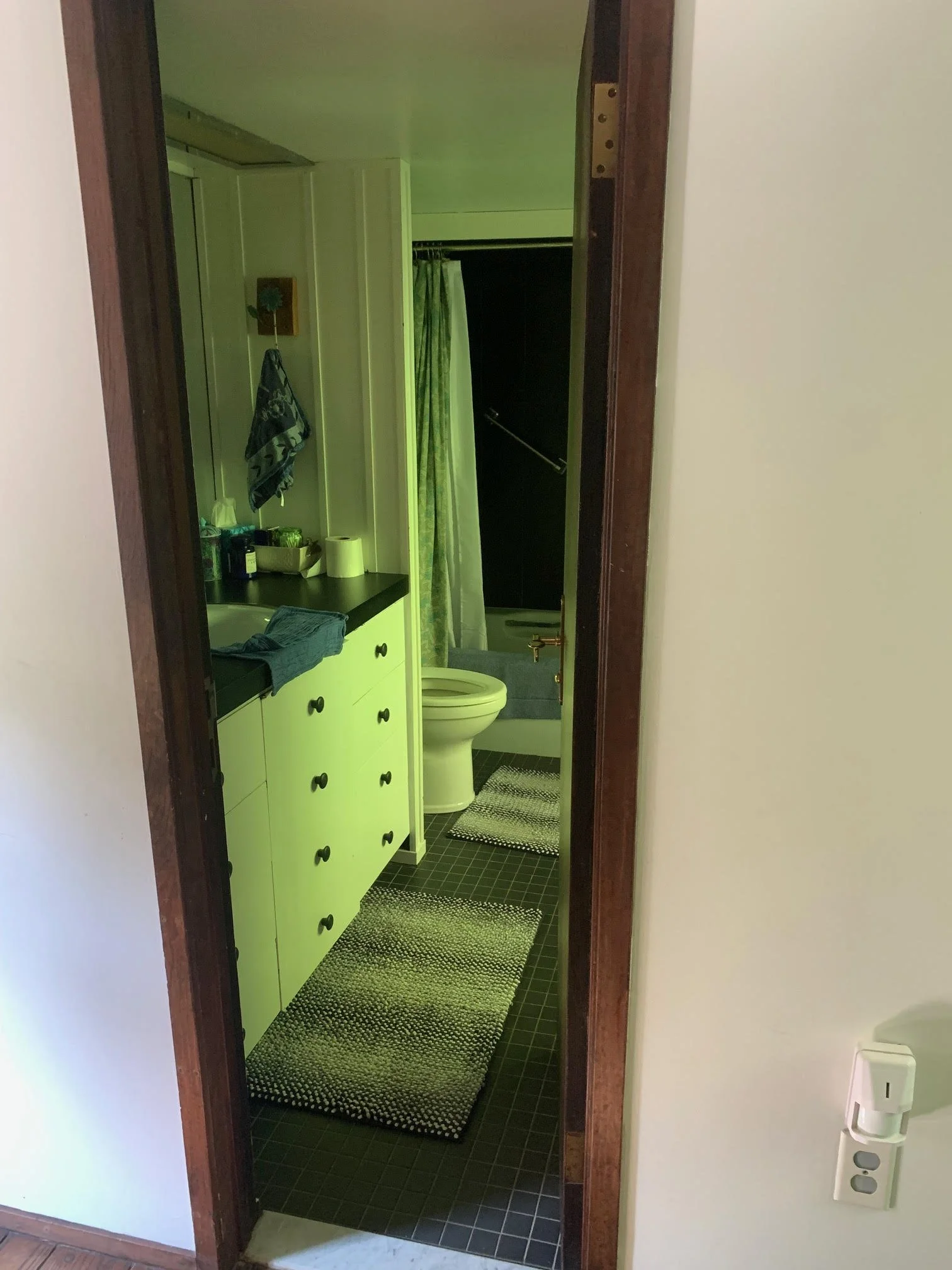 MASTER BATH before door moved, new shower location