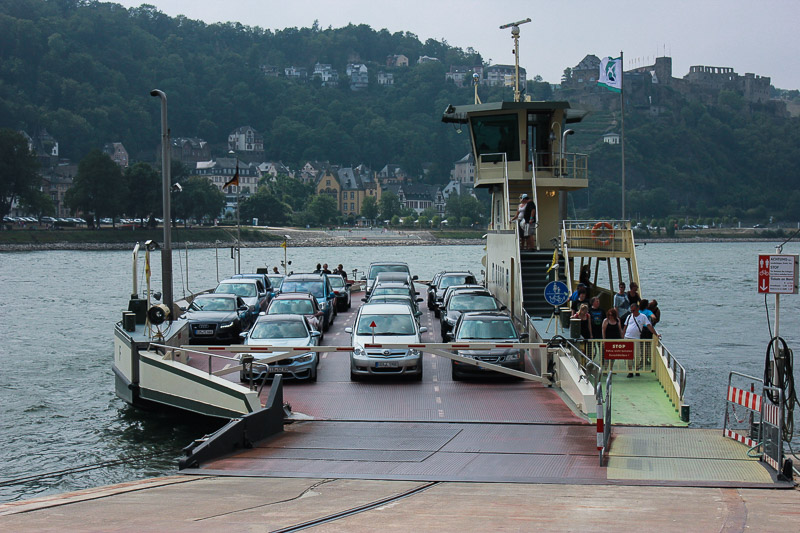 Ferries that took cars and people across from one side of the river to the other.