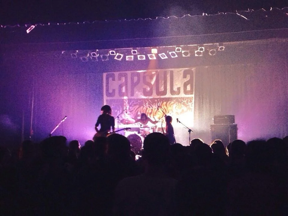 Capsula band live performance official photos psychedelic rock trio