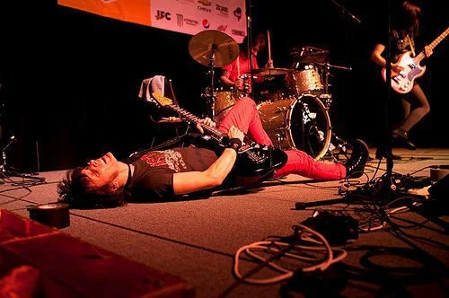 Capsula band live performance official photos psychedelic rock trio kexp 
