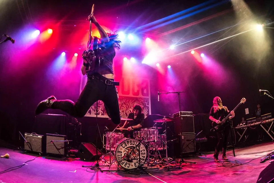 Capsula band live performance official photos psychedelic rock trio
