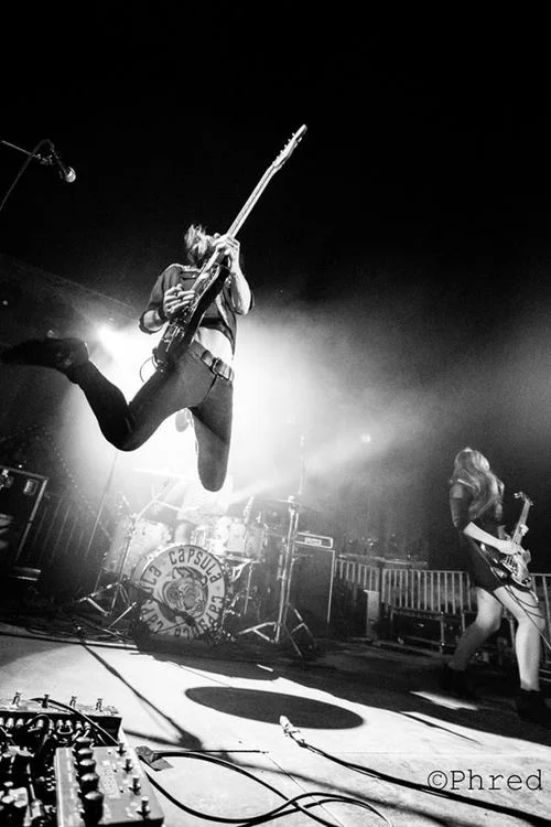 Capsula band live performance official photos psychedelic rock trio