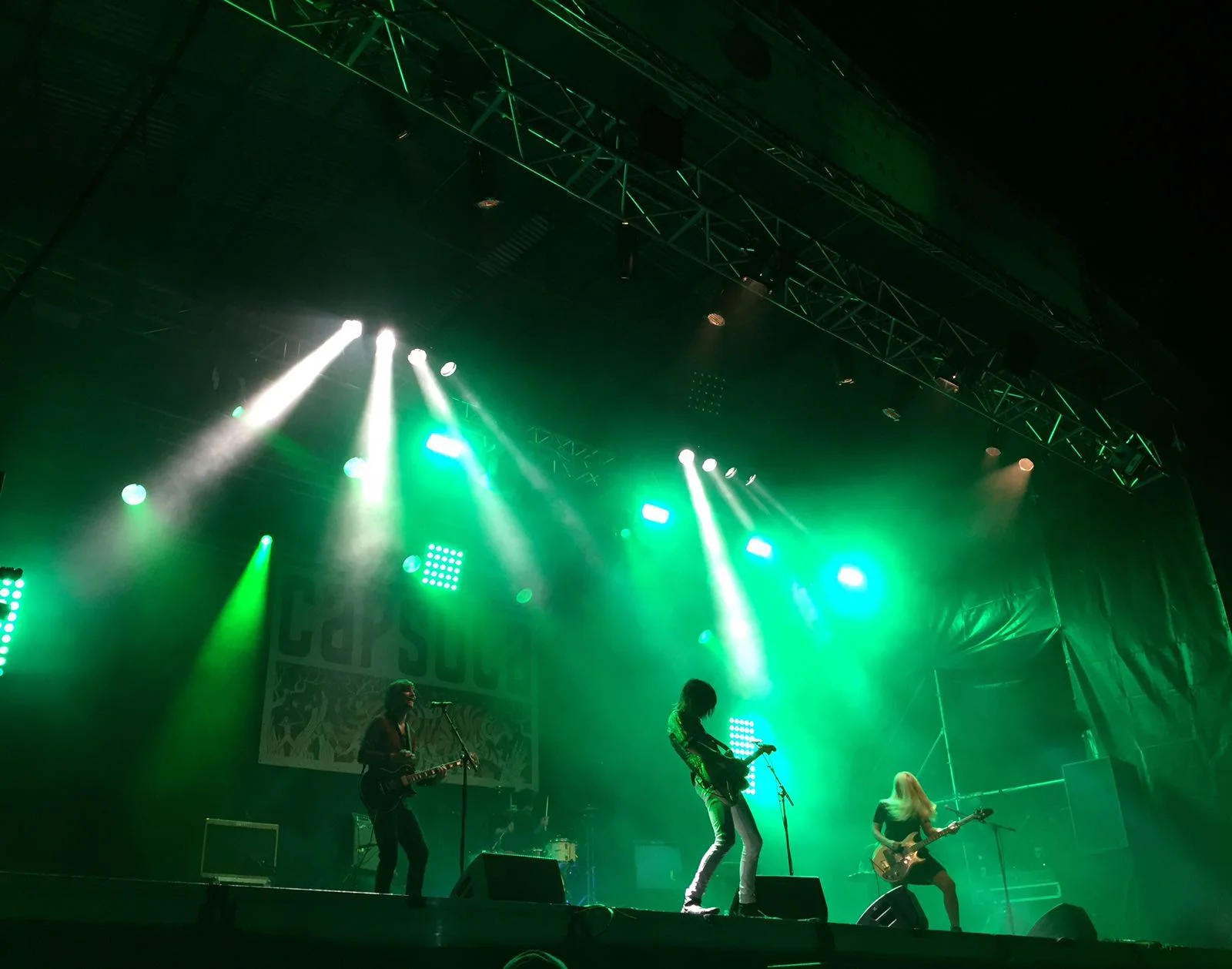 Capsula band live performance official photos psychedelic rock trio