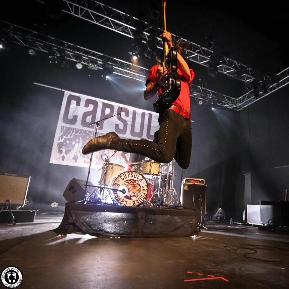 Capsula band live performance official photos psychedelic rock trio