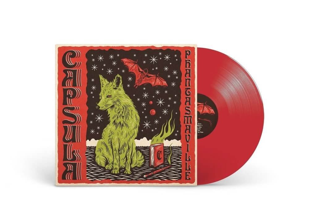 "Phantasmaville LP - Red Vinyl by Capsula, limited edition psychedelic rock album with unique red vinyl pressing