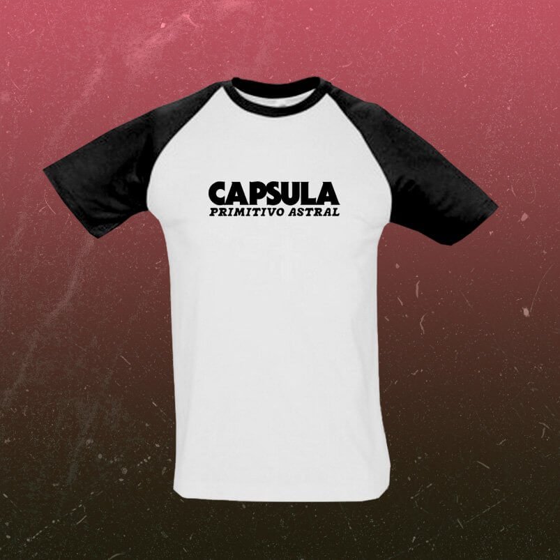 Primitivo Astral Baseball T-Shirt by Capsula - white and black limited edition shirt with 100% cotton fabric and worldwide shipping available.