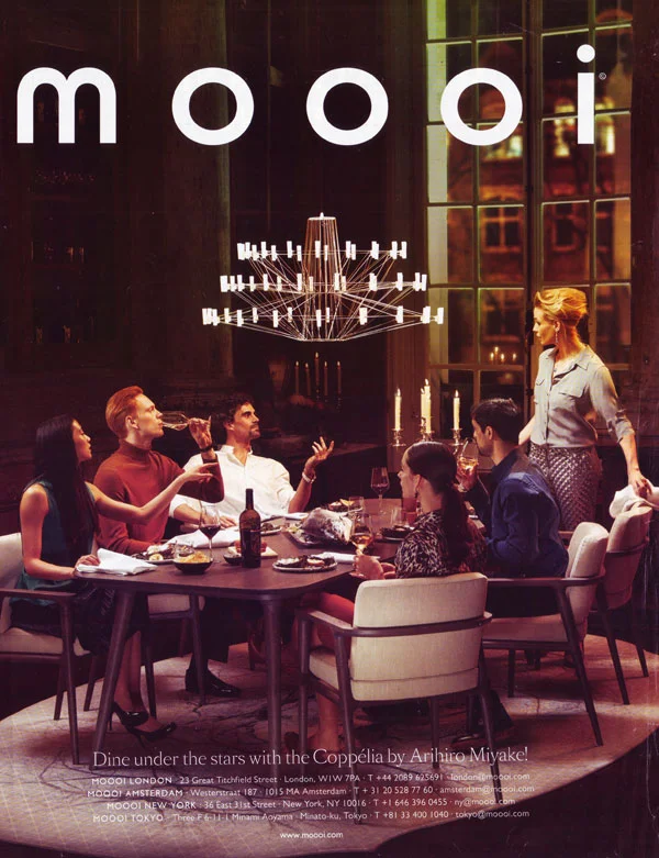 Fig 2. Moooi Advert - Dine Under The Stars. (Moooi, 2016)
