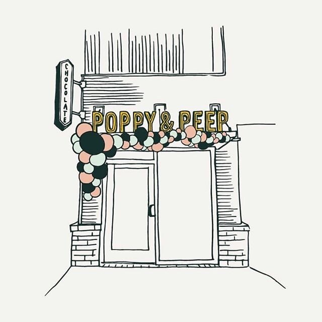 It&rsquo;s GRAND OPENING DAY for my friends at @poppyandpeepchocolate !! We&rsquo;ve been working hard over the past year + developing their branding, packaging and marketing experience and let me tell you... it&rsquo;s such a JOY to see it all come 