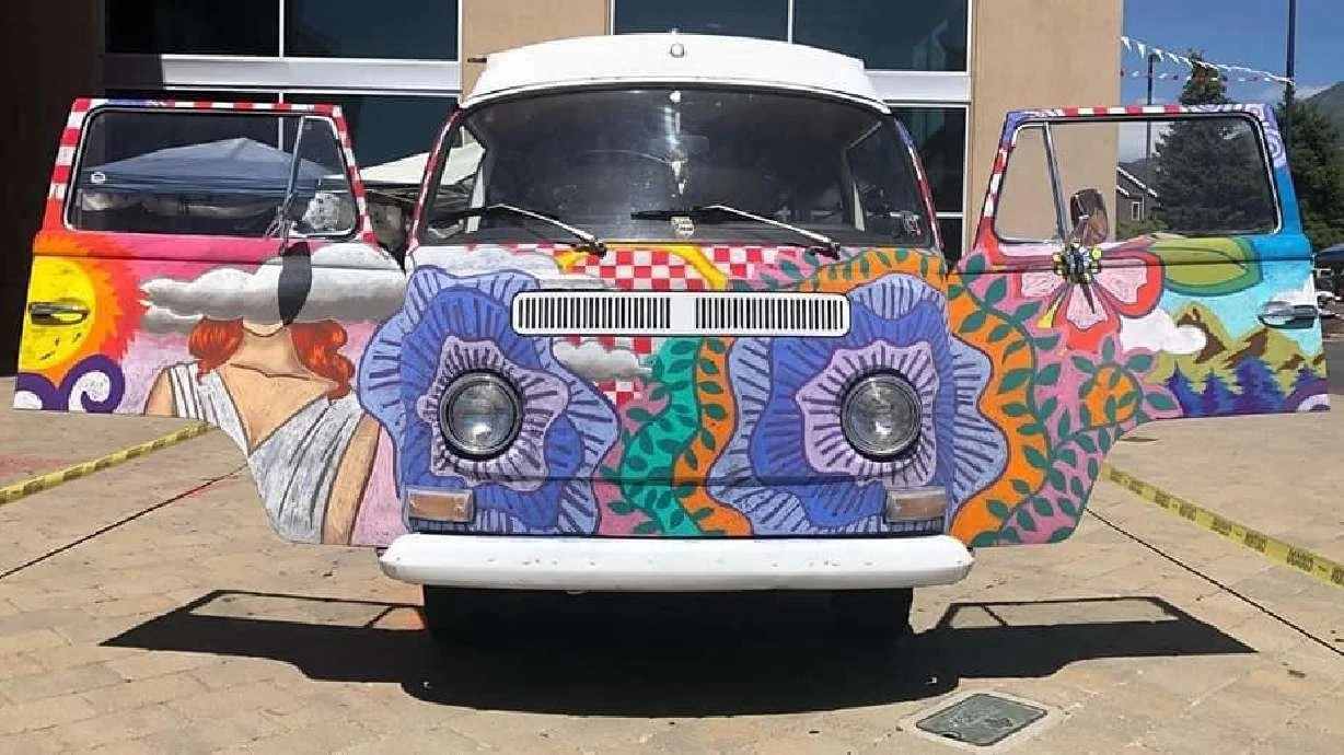 Accidental art project: American Fork man's Chalk Bus bringing people together