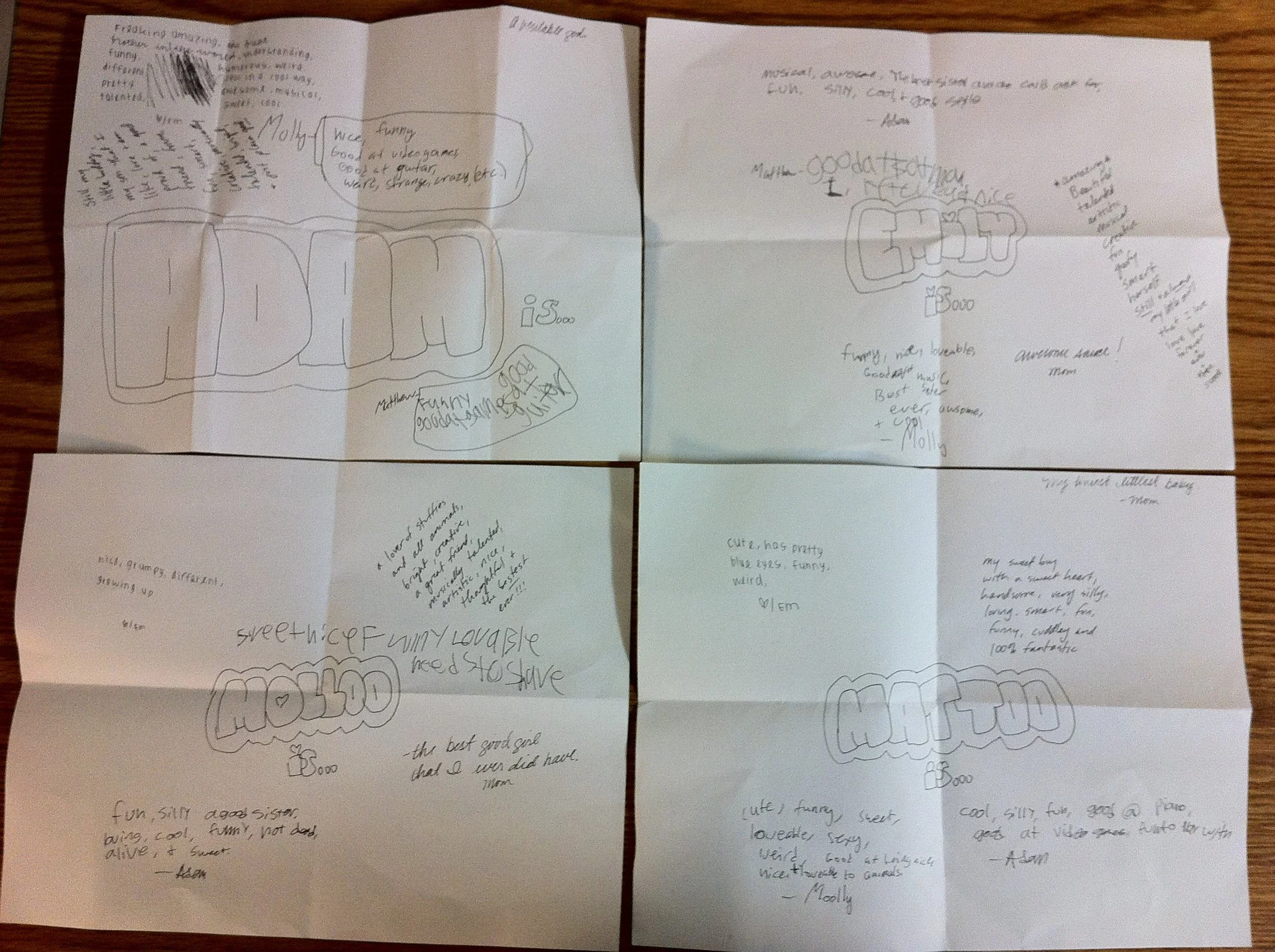 Quick Bonding Activity: "All About..."