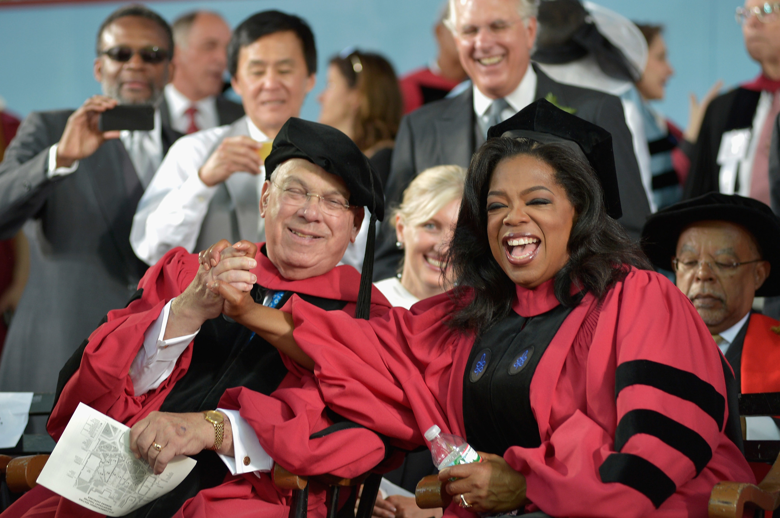 Tom Menino and Oprah Winfrey at Harvard