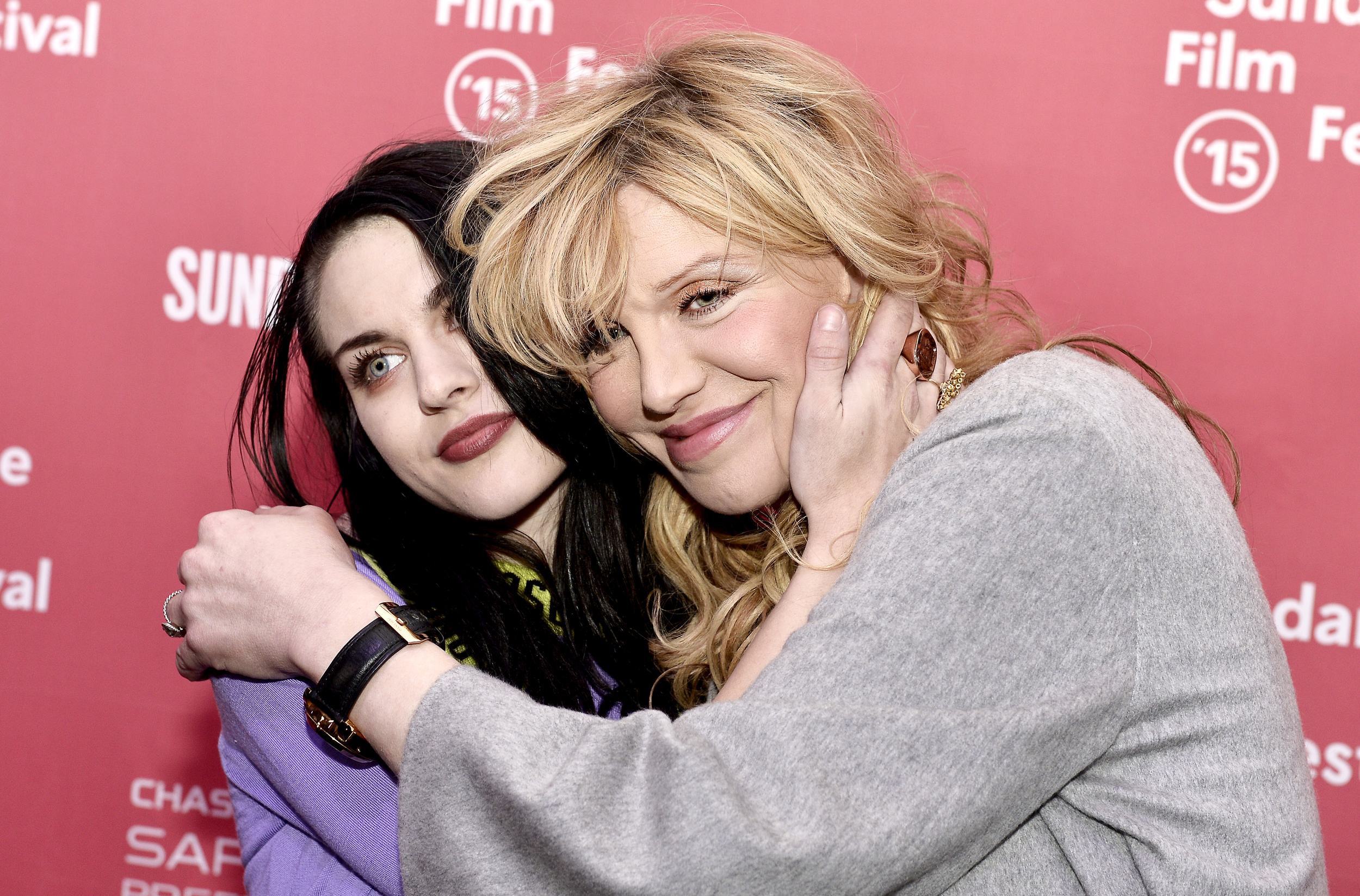 Frances Bean Cobain and Courtney Love at Sundance