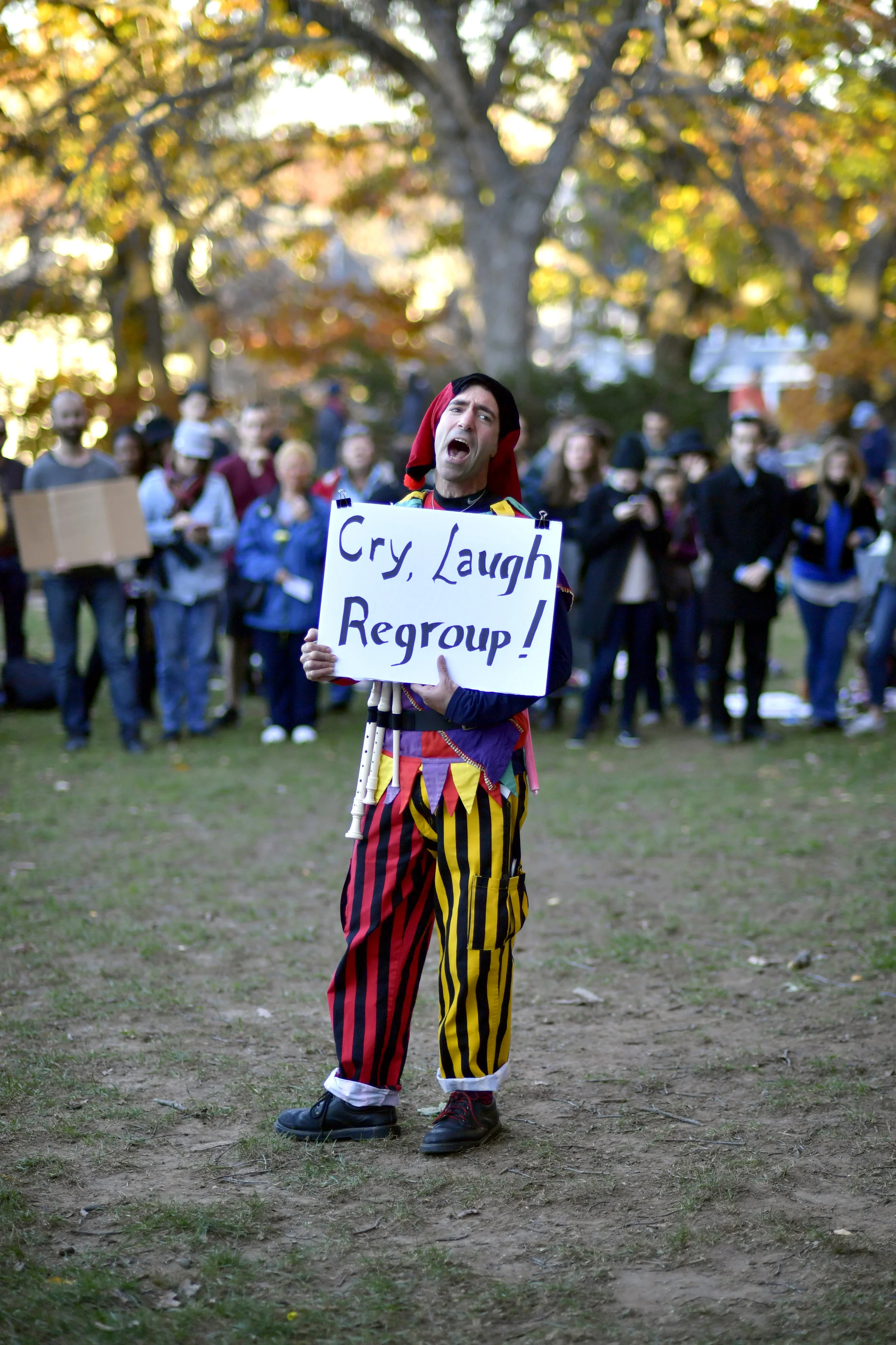 SOMERVILLE MA: Several hundred people gathered for a peaceful Love Trumps Hate Rally on Sunday, November 13.