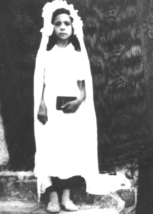 Maria Alba on Communion Day in the mid 1910s