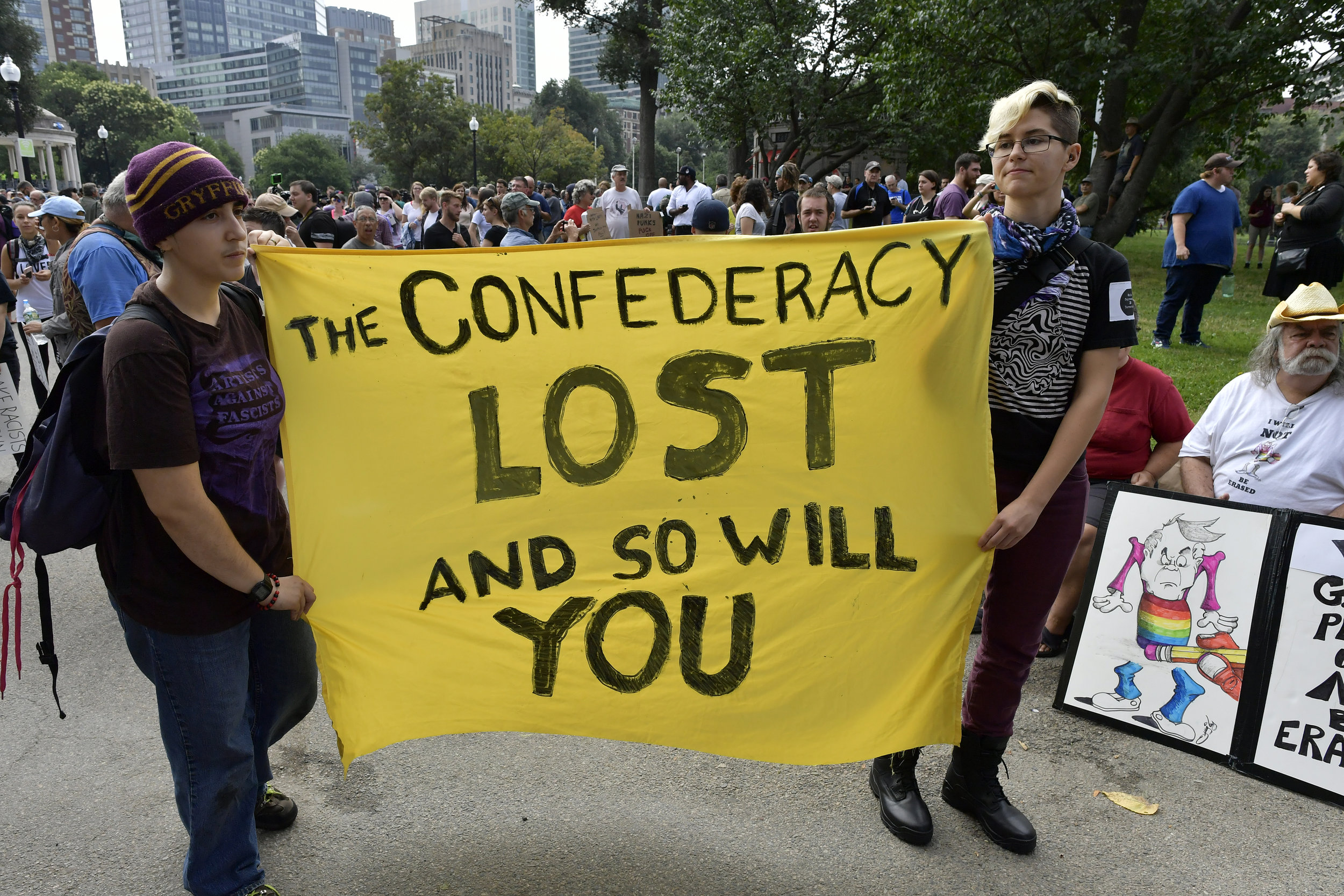  BOSTON, MA Saturday, August 19, 2017 -- Tens of thousands of demonstrators turned out to protest the Boston Free Speech Rally on Boston Common. 