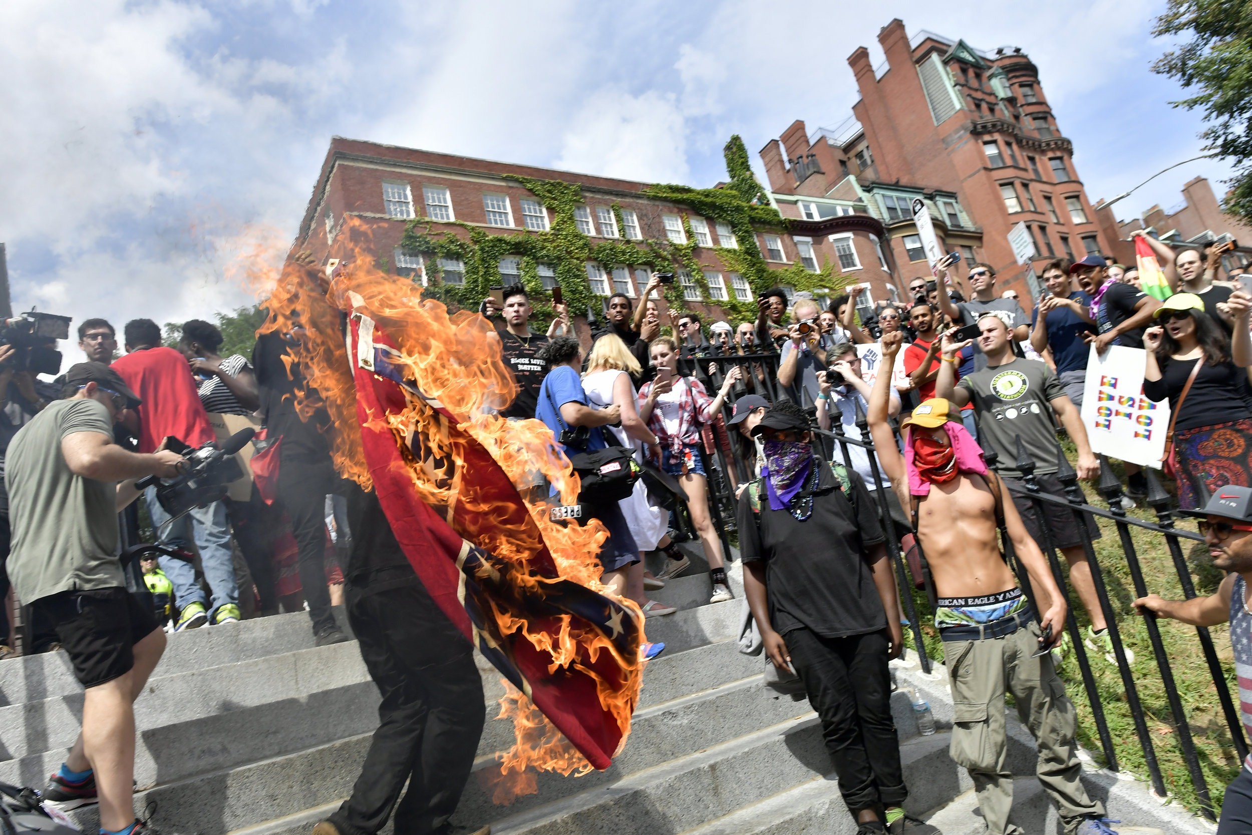  BOSTON, MA Saturday, August 19, 2017 -- Tens of thousands of demonstrators turned out to protest the Boston Free Speech Rally on Boston Common. 