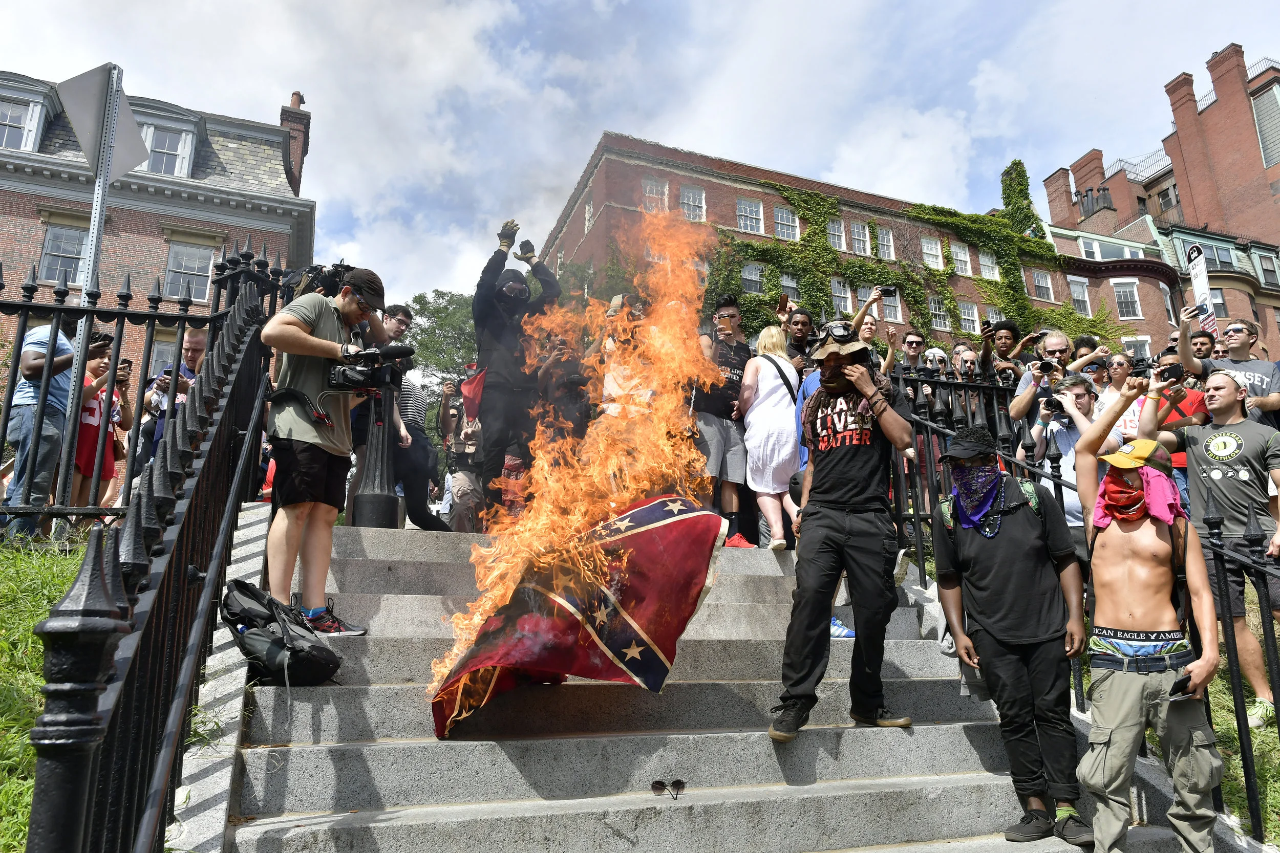 BOSTON, MA Saturday, August 19, 2017 -- Tens of thousands of demonstrators turned out to protest the Boston Free Speech Rally on Boston Common.