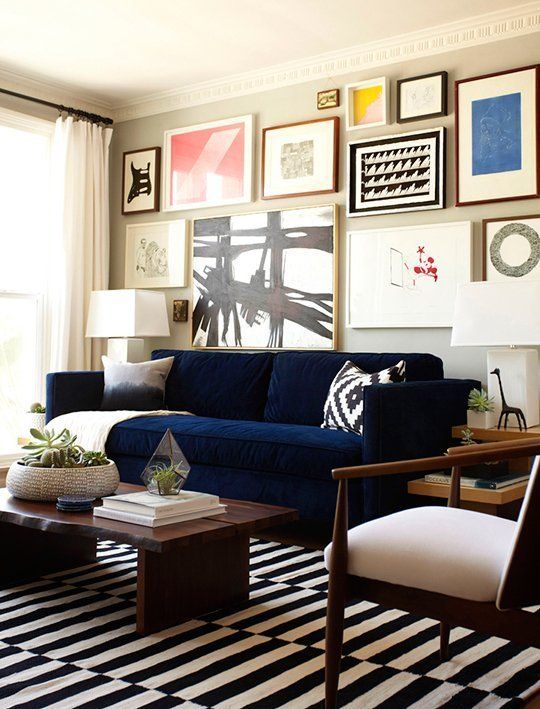 Mix canvases and frames, using different shapes and styles