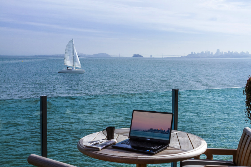Panoramic views of San Francisco Bay just take your breath away. 