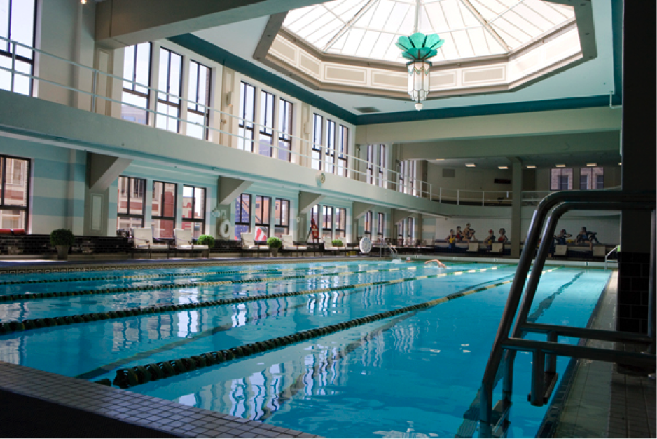 Featuring an Olympic size indoor swimming pool, access to 88,000 square feet of fitness facilities, and classes such as yoga, cardio kick boxing, and Latin fusion dance to name a few.