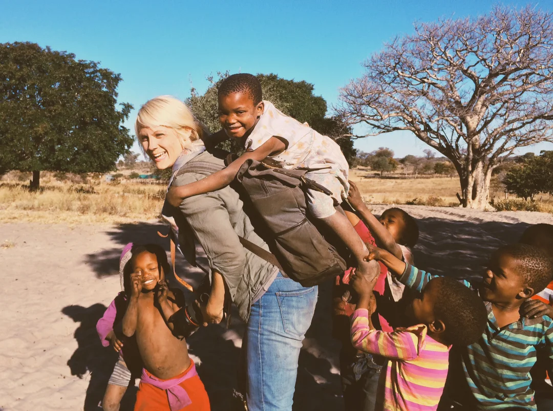 My ONA bag was a great "ride" for children in Botswana :-) photo by Kelsi Klembara