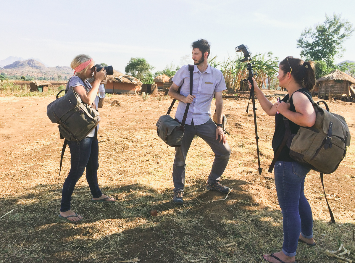 Having fun with a Canon Speedlight and the charity: water team in Botswana