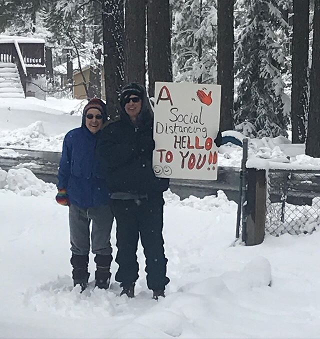 My sweet mama lives alone in the mountains and is self isolating. Her neighbors showed up on her doorstep with this sign today. Made me cry. 😭  So grateful for kind people in the world. 
What are other ideas you all have to love your neighbors well 