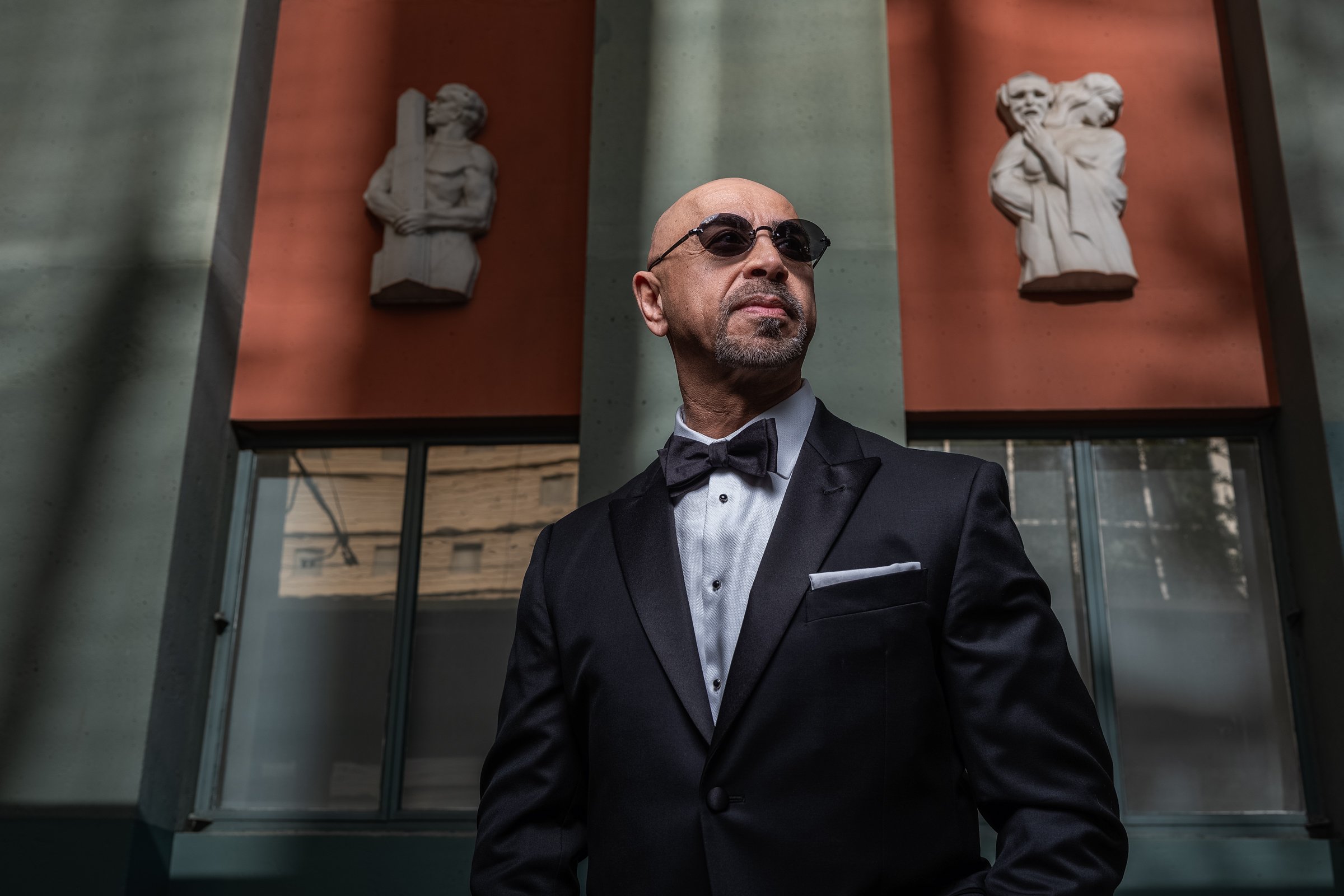 Portrait of Sam Altawil wearing a tuxedo during a downtown Sacramento portrait photography session.