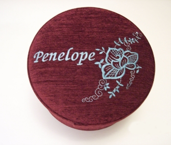 Custom Embroidered Keepsake Box