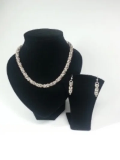 Chainmaille Necklace and Earrings