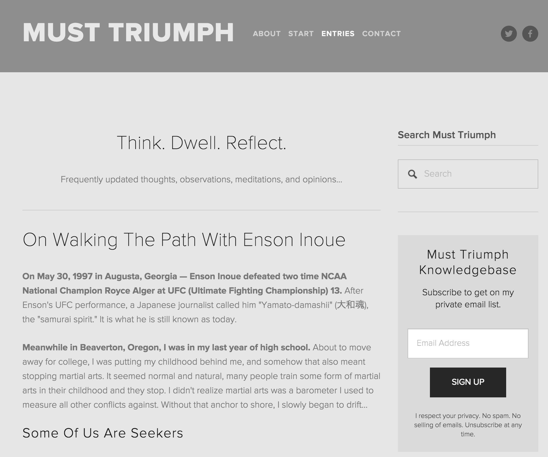On Walking The Path With Enson Inoue By Sam Yang, May 2015
