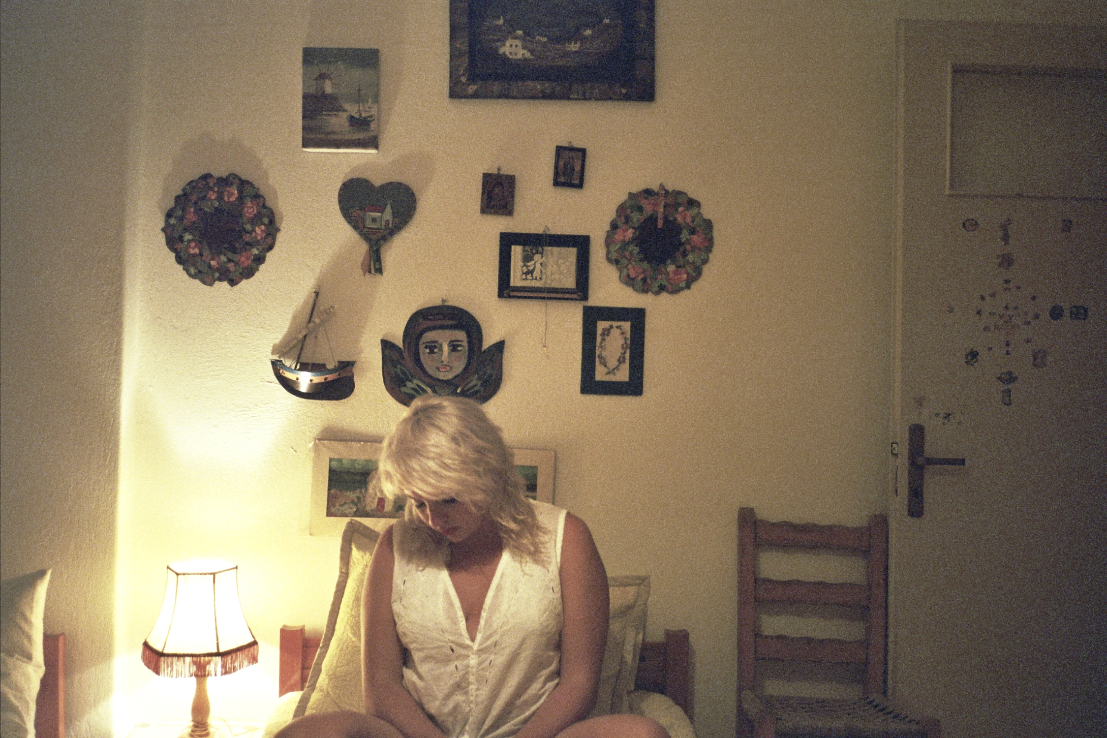 self-portrait in childhood bedroom, mykonos greece, september 2013