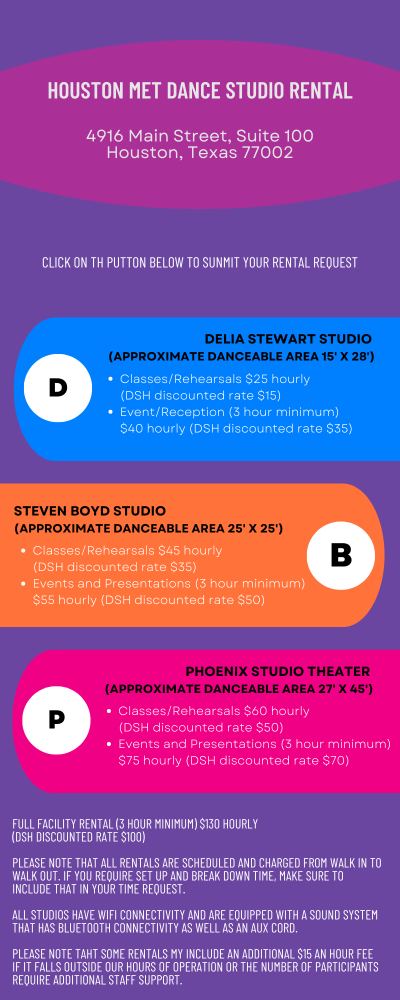 Studio Rental — Houston Met Dance
