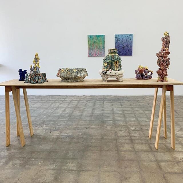 Andrew Casto and Kadar Brock in conversation #inpursuitofameaningfulmark @andrewcasto @kadar_brock_studio #mindysolomongallery #contemporaryart #markmaking