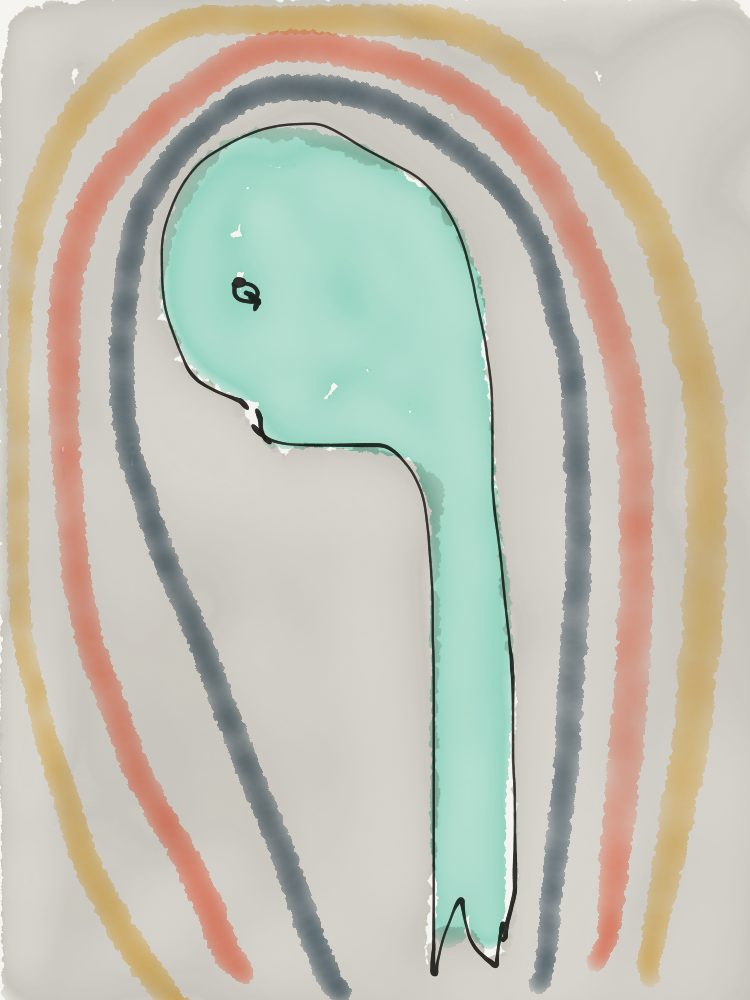 ghoost of the brontosaurus // digital illustration