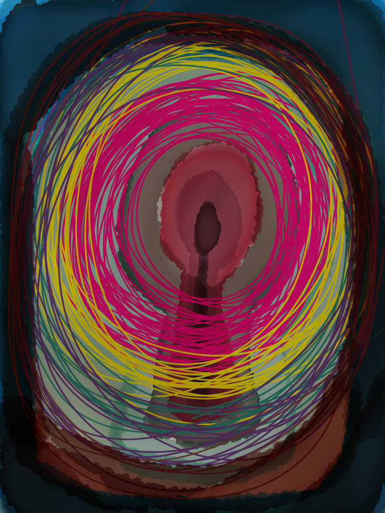 ghost of the keyhole of the door you thought you wanted to open into the past // digital illustration