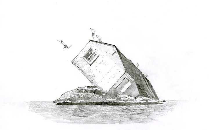 The Great Escape (2010), graphite on paper 