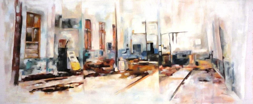 "Room for tango" 2012 80X40cm Oil on Paper SOLD