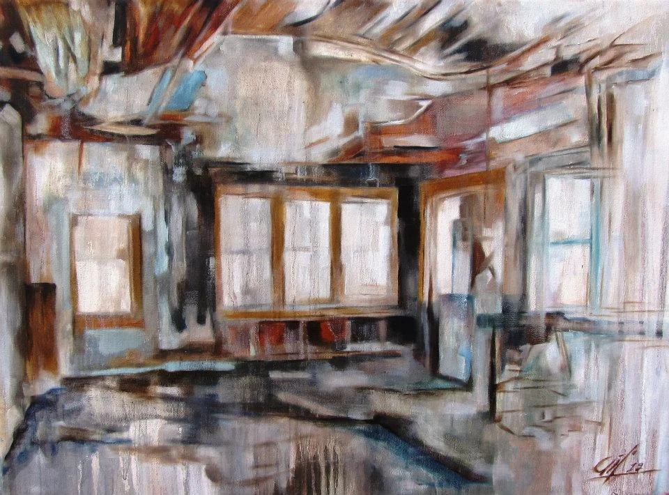 "Under construction" Oil on Canvas 40X30cm 2012 - SOLD