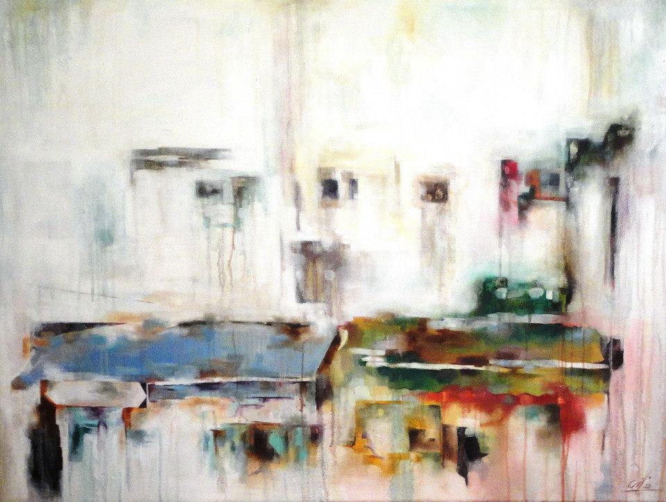 "Outdoor Market" Oil on Canvas 75X120cm 2012 - SOLD