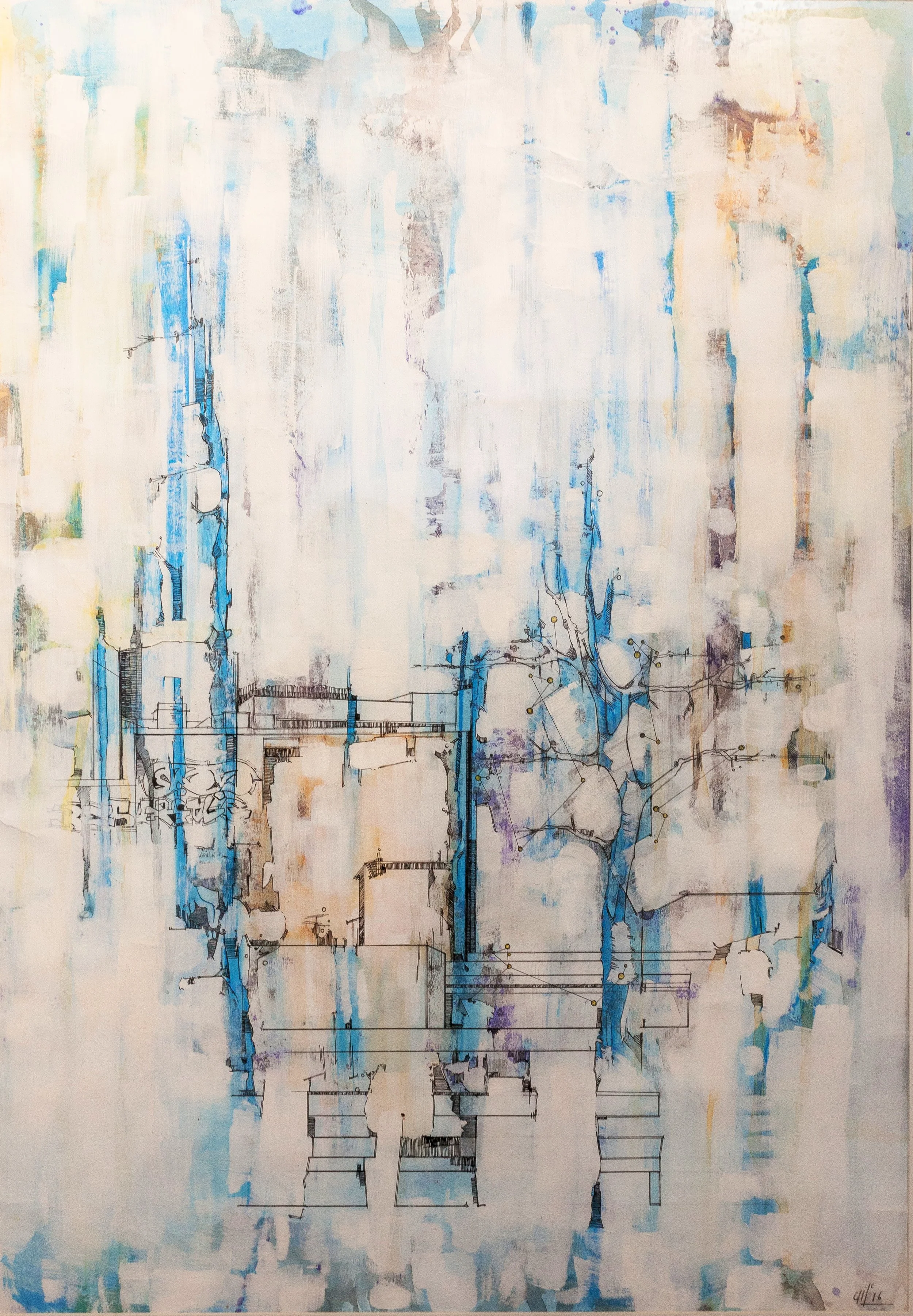 Another deadend II (70x90cm) Acrylic and ink on paper (2016)