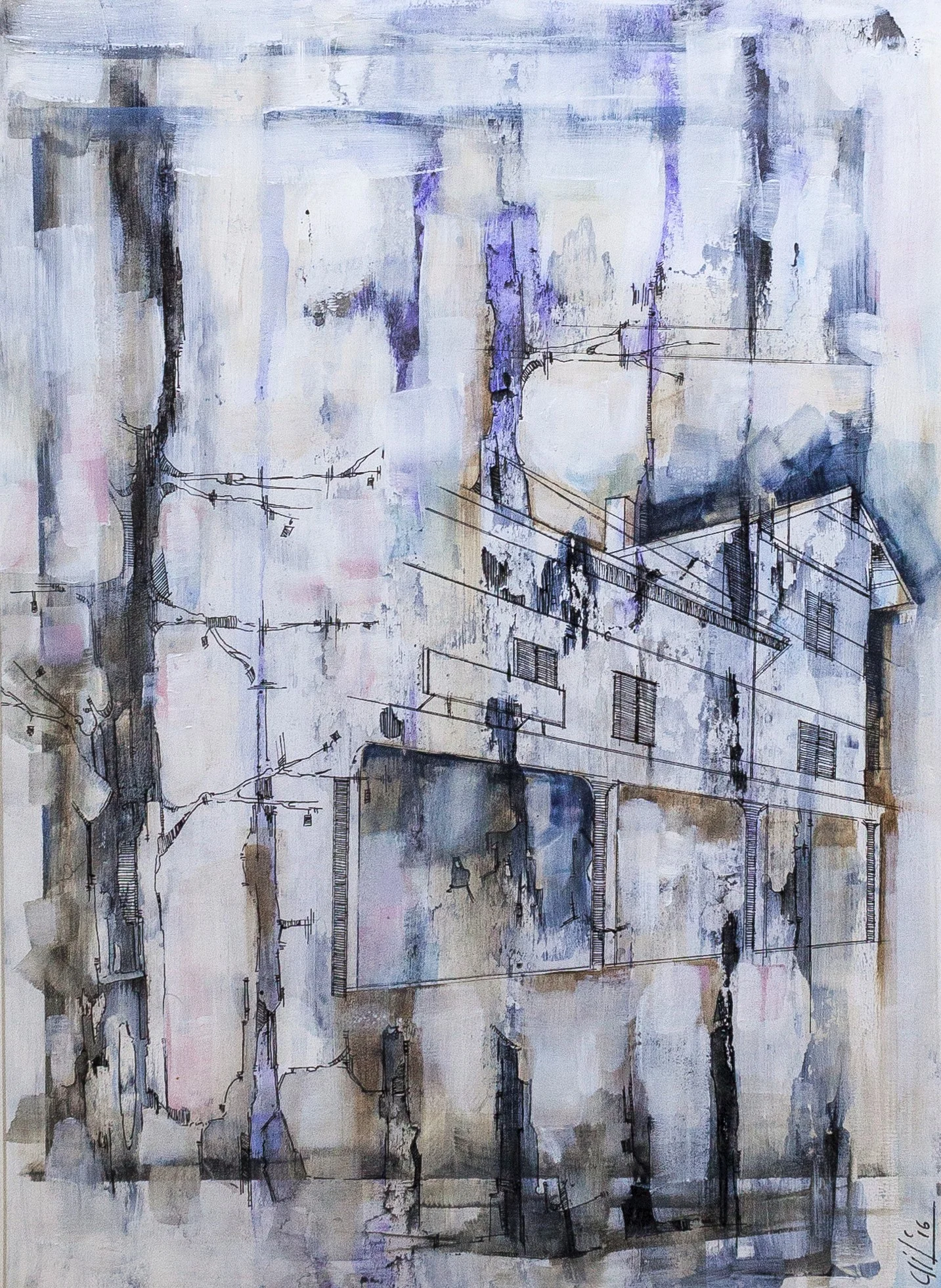 Not my stop I (34X25) Acrylic and ink on paper (2016)