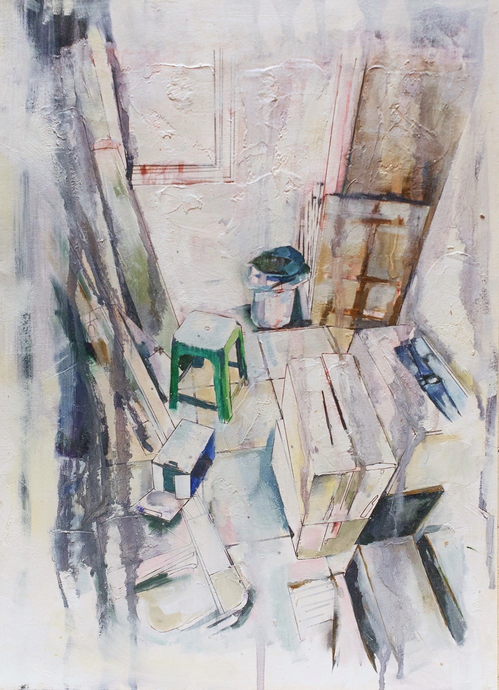 "Aftermath 5" (38x28cm) Mixed Media on Paper 2014 