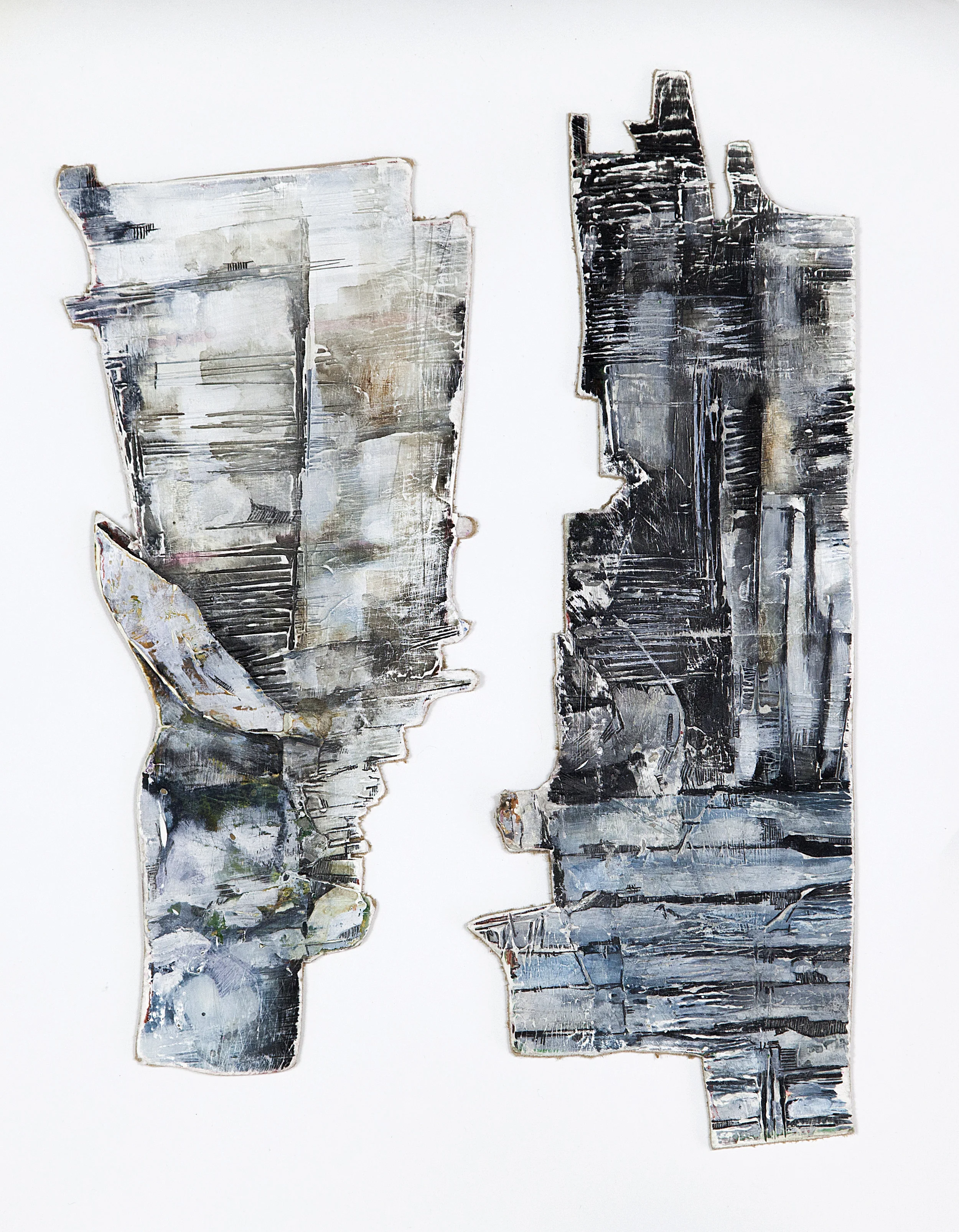   "Remnant III", 2017, Mixed media on board, 35 x 45 cm  