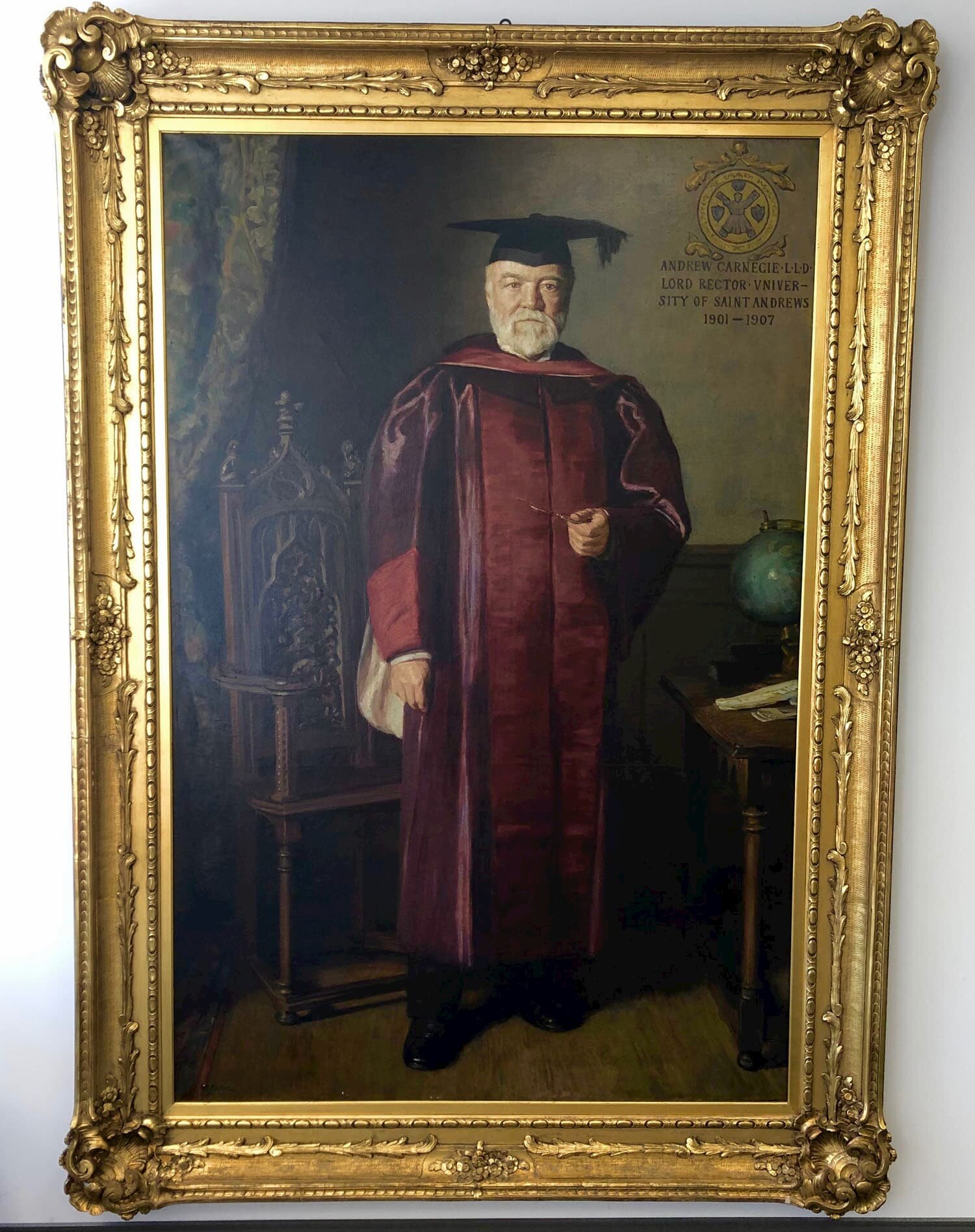  This portrait of Andrew Carnegie wearing St Andrews University’s rectorial robes is at the Carnegie Mellon University. It looks very similar to the one at the Andrew Carnegie Birthplace Museum! How many differences can you spot? 