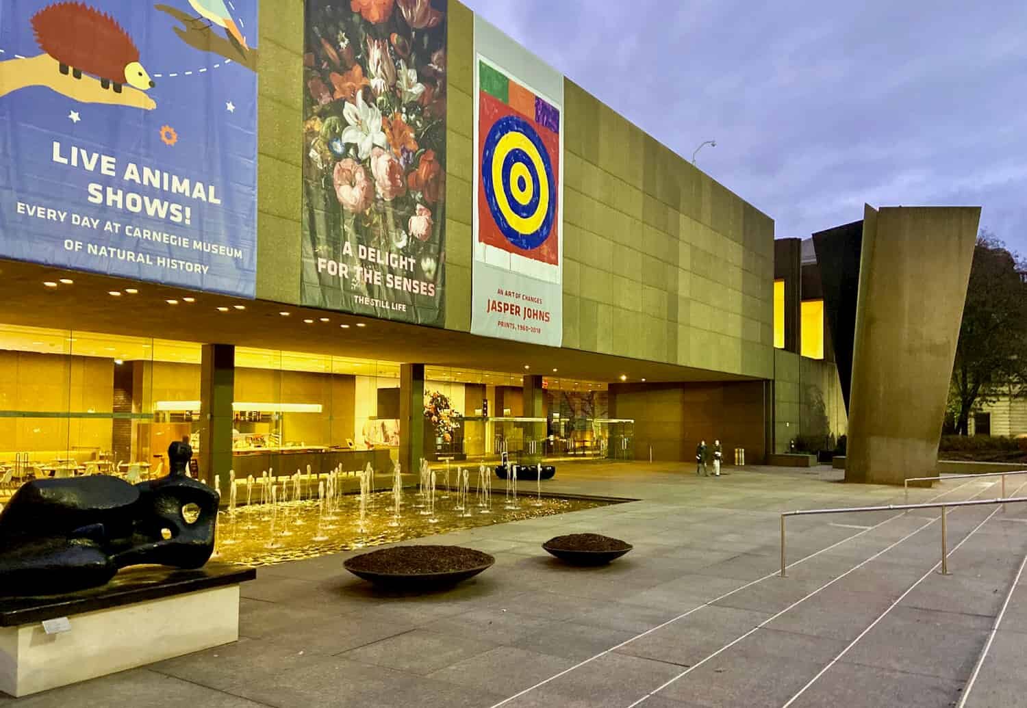  The main entrance to the Carnegie museums of arts and natural history. 
